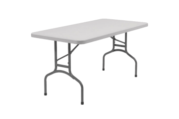 White rectangle table